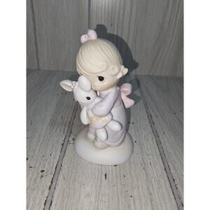 1978 Jonathan & David Jesus Loves Me Figurine Enesco Precious Moments Girl Bunny